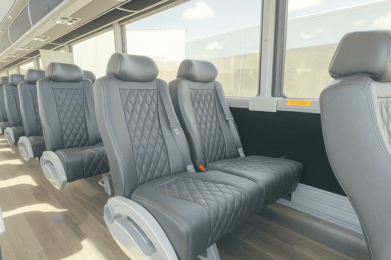 interior of Coach Bus Centennial charter bus