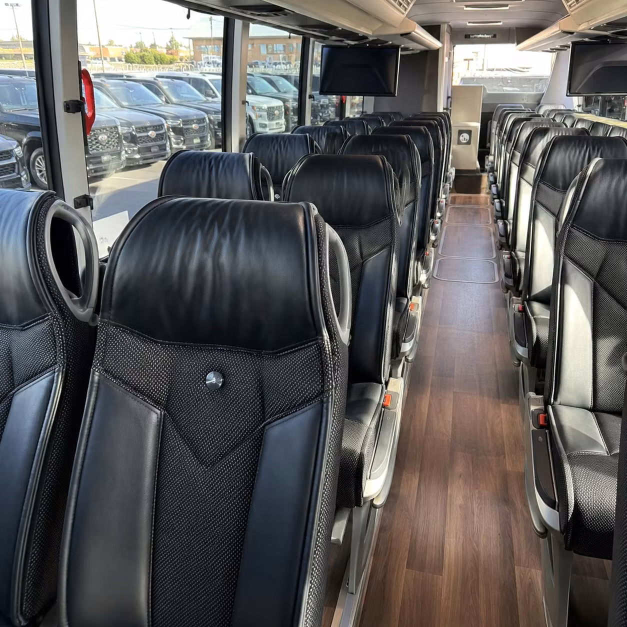 56 passenger charter bus interior